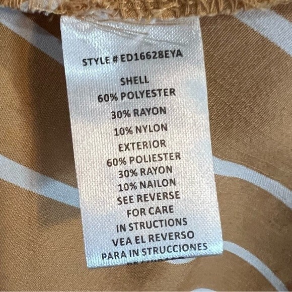 Altar’d State caramel and white open tie back dress size small - Picture 7 of 7